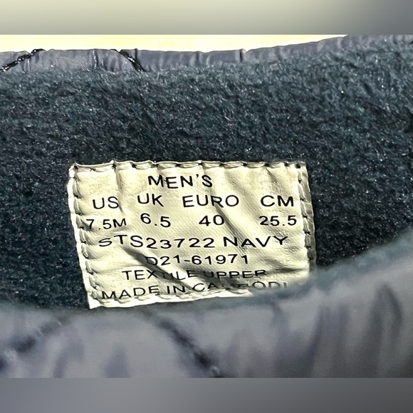 Sperry Men's Navy Blue Quilted Indoor Outdoor Slip-On Slipper Shoes Size 7.5 - Picture 7 of 11